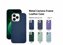 Metal Camera Frame Leather Case